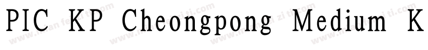 PIC KP Cheongpong Medium KP 97KPS F字体转换